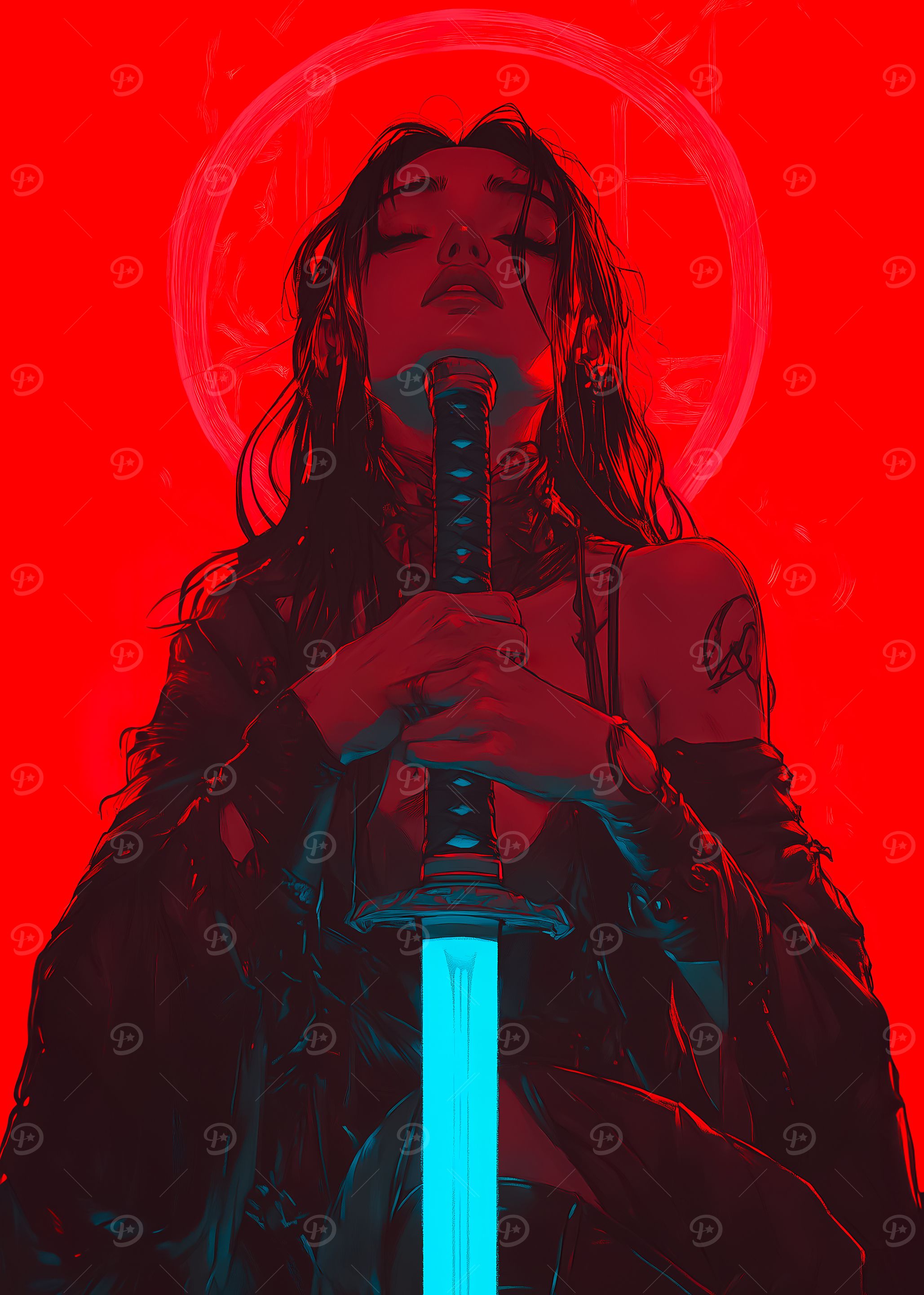 Cyberpunk Samurai Woman
