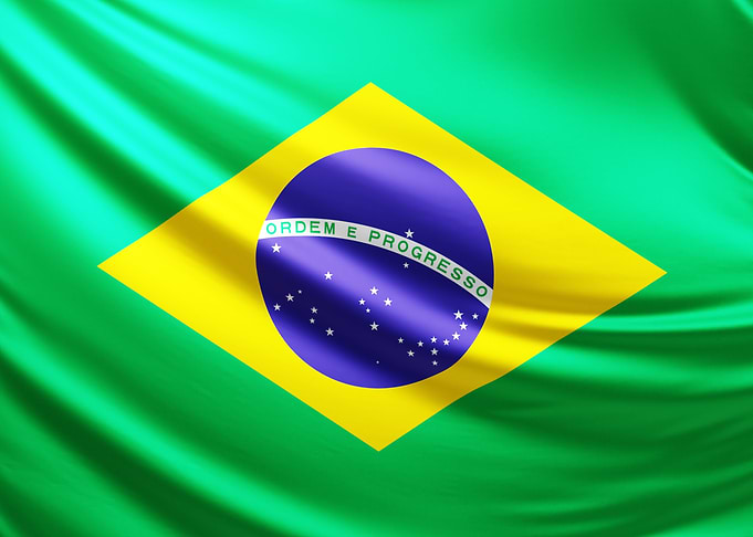 Brazilian Flag, realistic flag of brazil