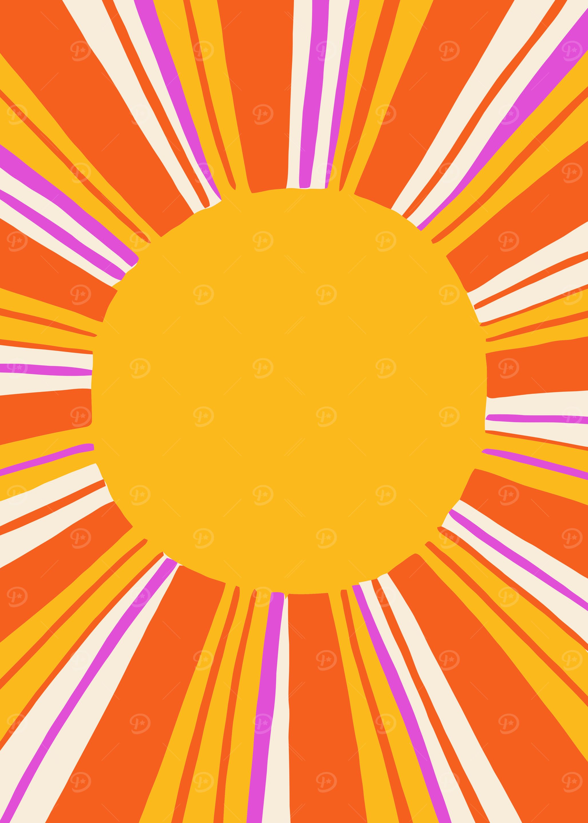 Sunburst Retro Art