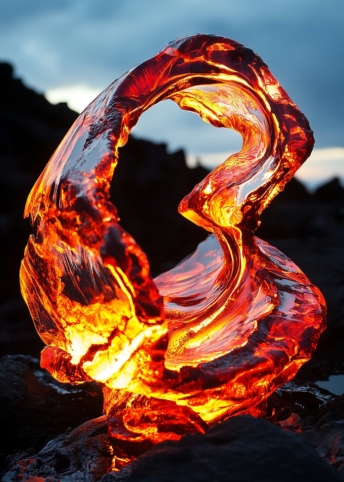Molten Lava Sculpture