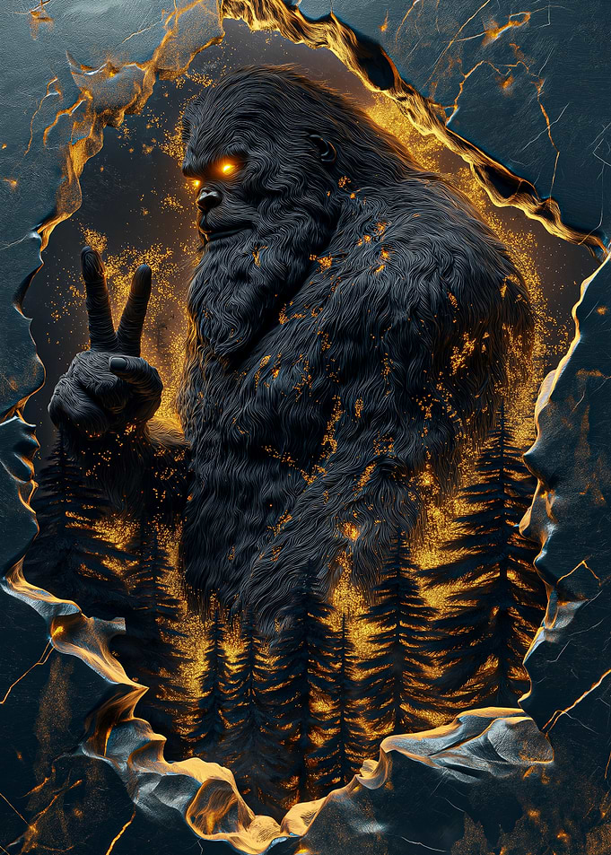 Bigfoot Peace Sign