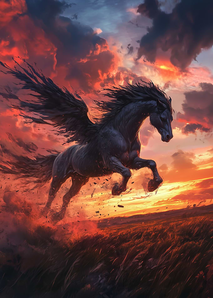 Black Winged Horse