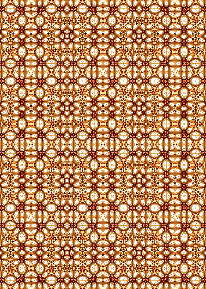 Intricate Brown and Beige Pattern Ornate Geometric