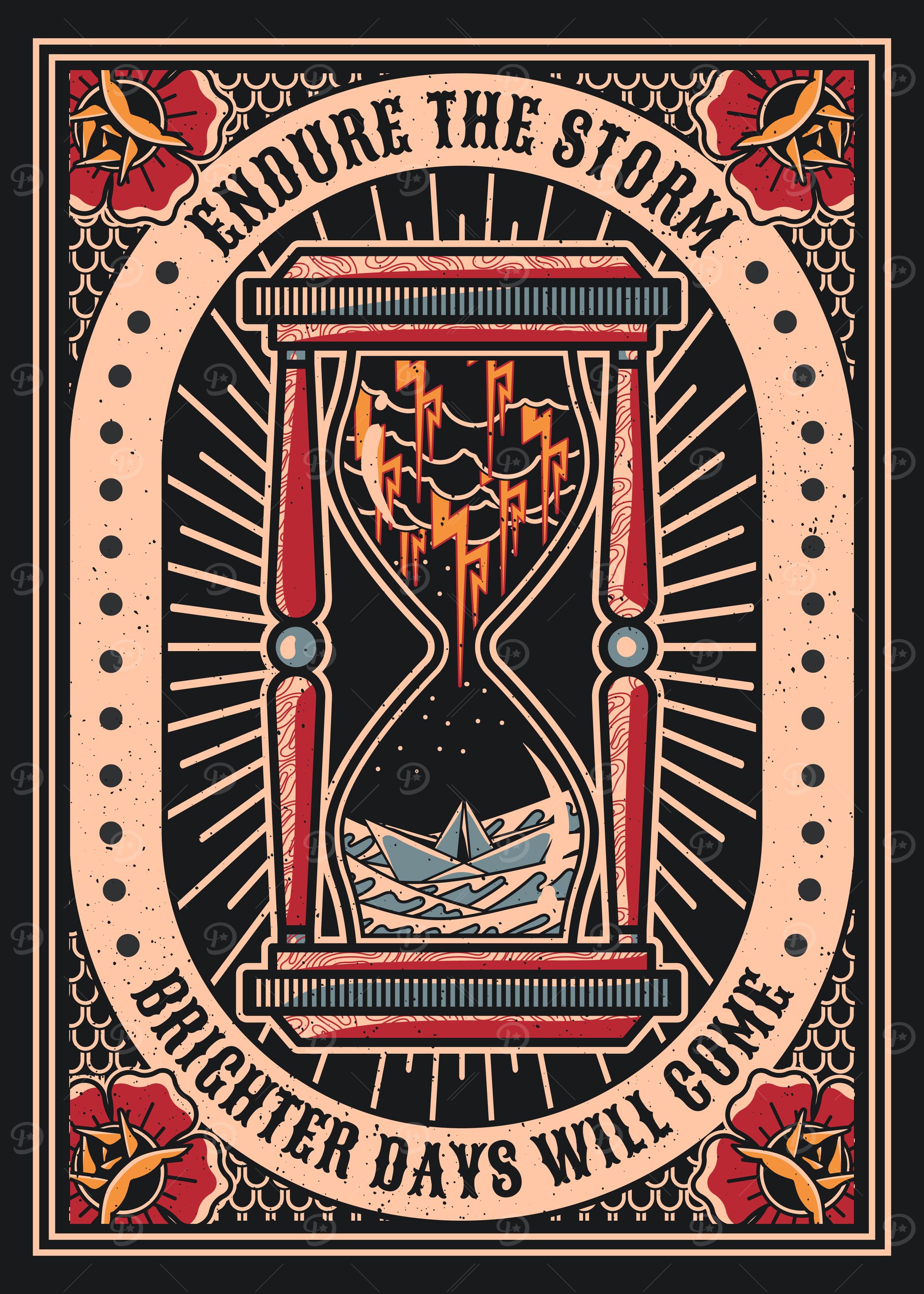 Hourglass Storm Illustration