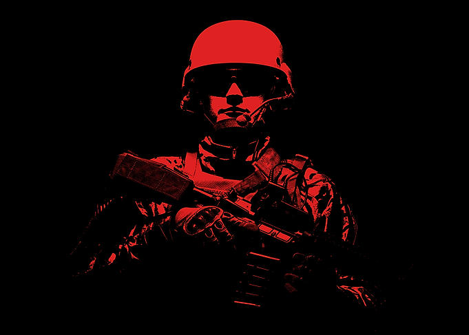 Red Silhouette Soldier