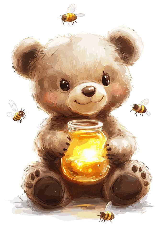Honey Bear Illustration