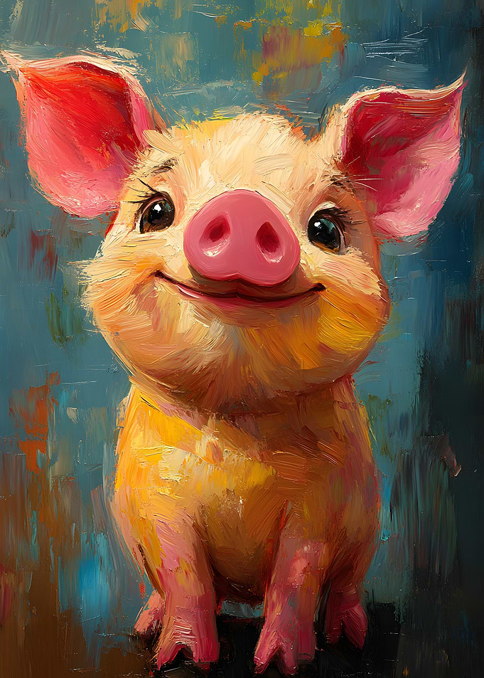 Smile Pig Painting