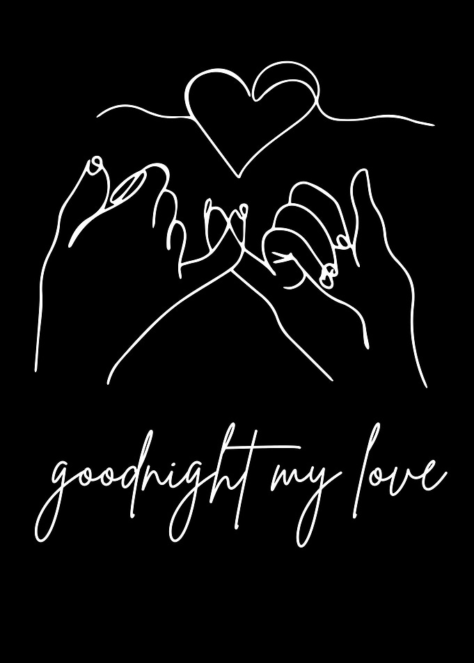 Goodnight My Love Line Art