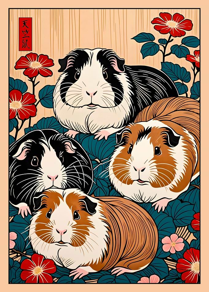 Guinea Pigs in Japanese Style