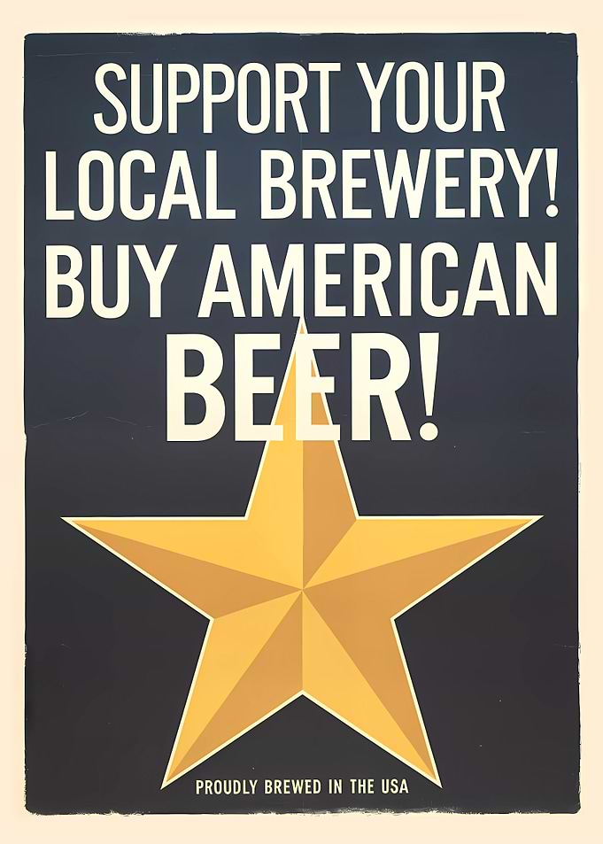 Support Local Brewery Poster - American