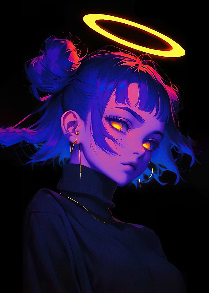 Neon Angel Girl