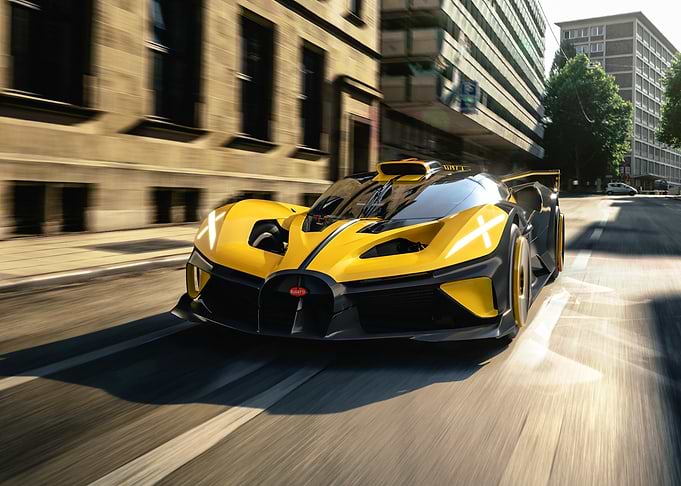 Yellow Bugatti