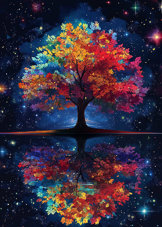 Colorful Tree Reflection