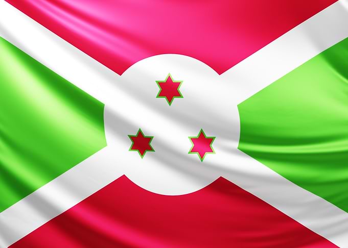 Burundi Flag, realistic flag of burundi