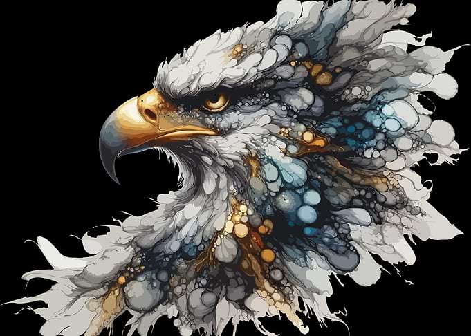 Abstract Eagle Portrait