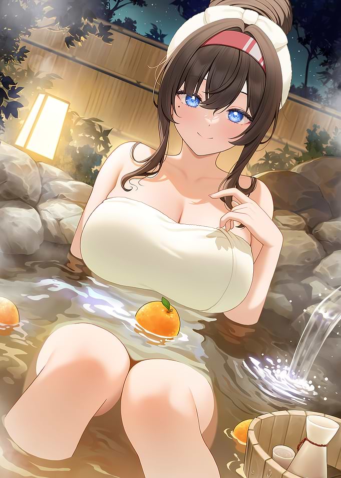 Anime Girl in Onsen