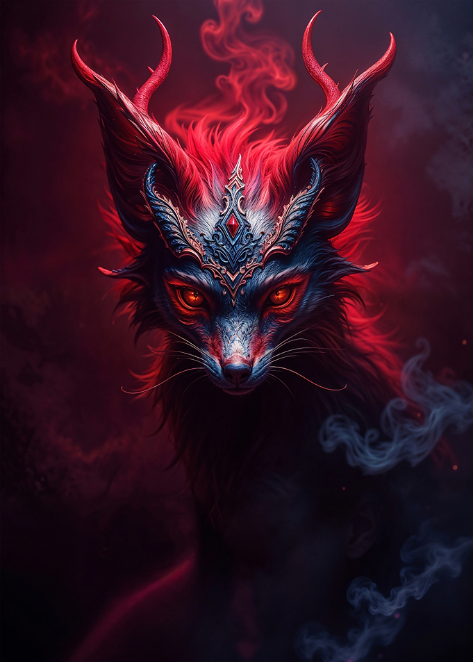 Fiery Fox with Crown