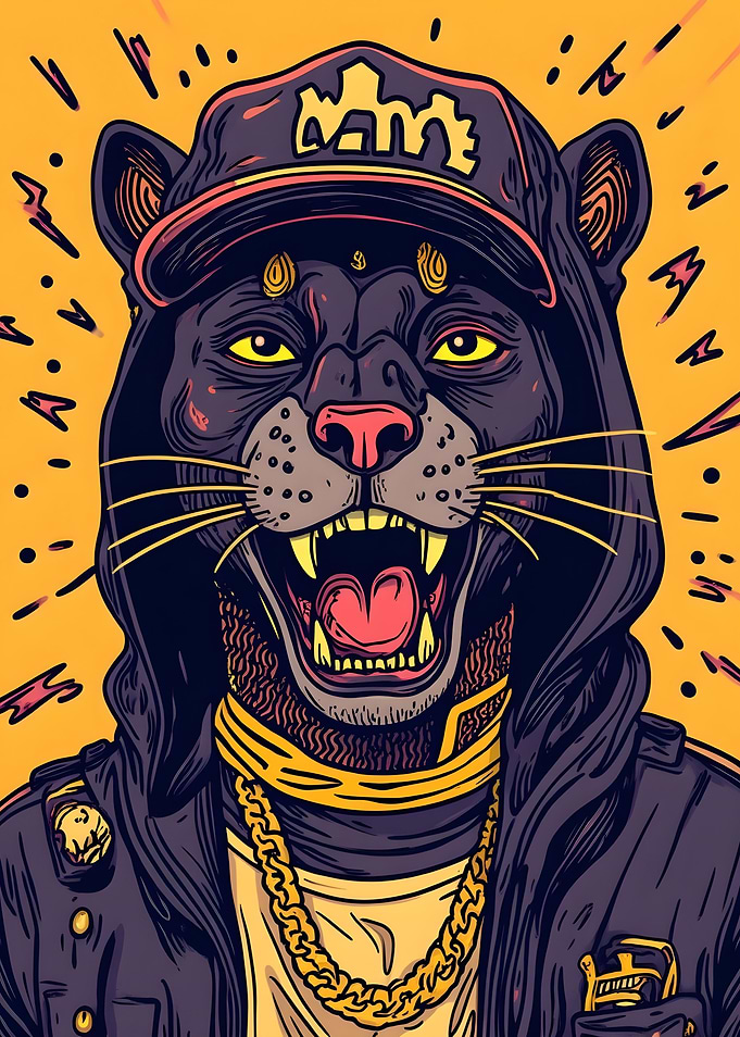 Panther in a Hoodie