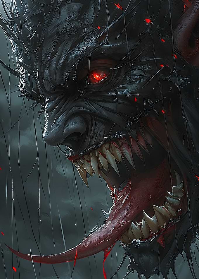 Monster with Red Eyes