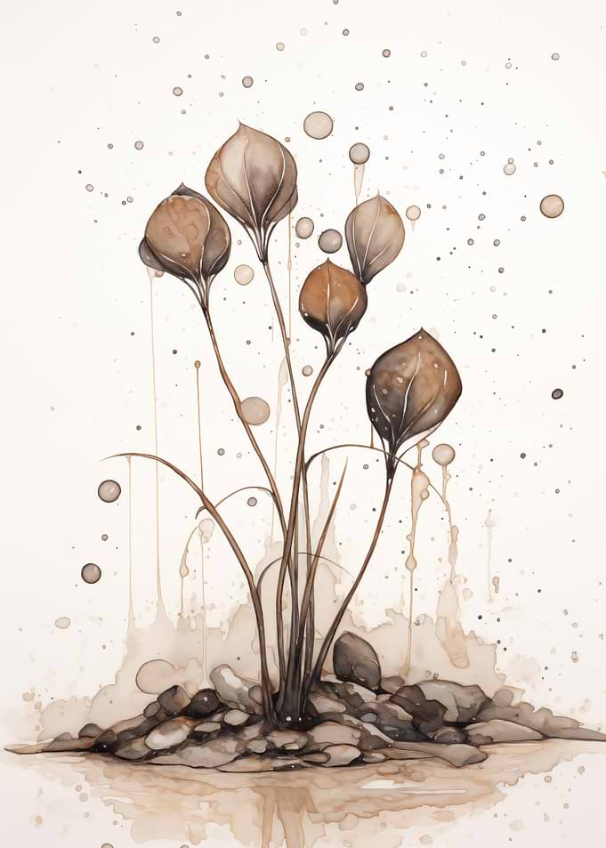 Abstract Floral Watercolor