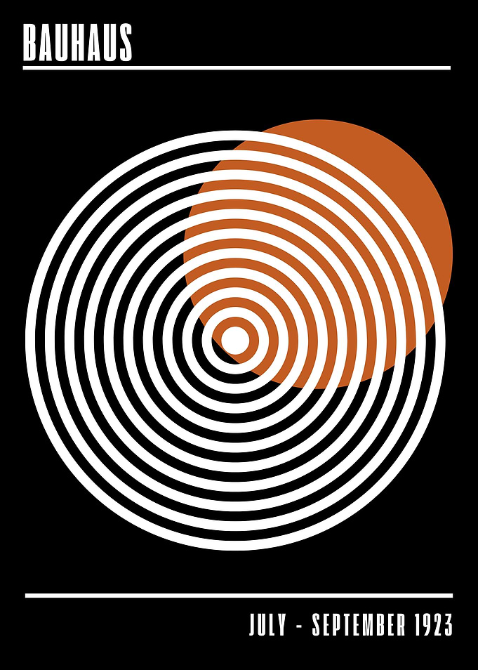 Bauhaus Geometric Poster