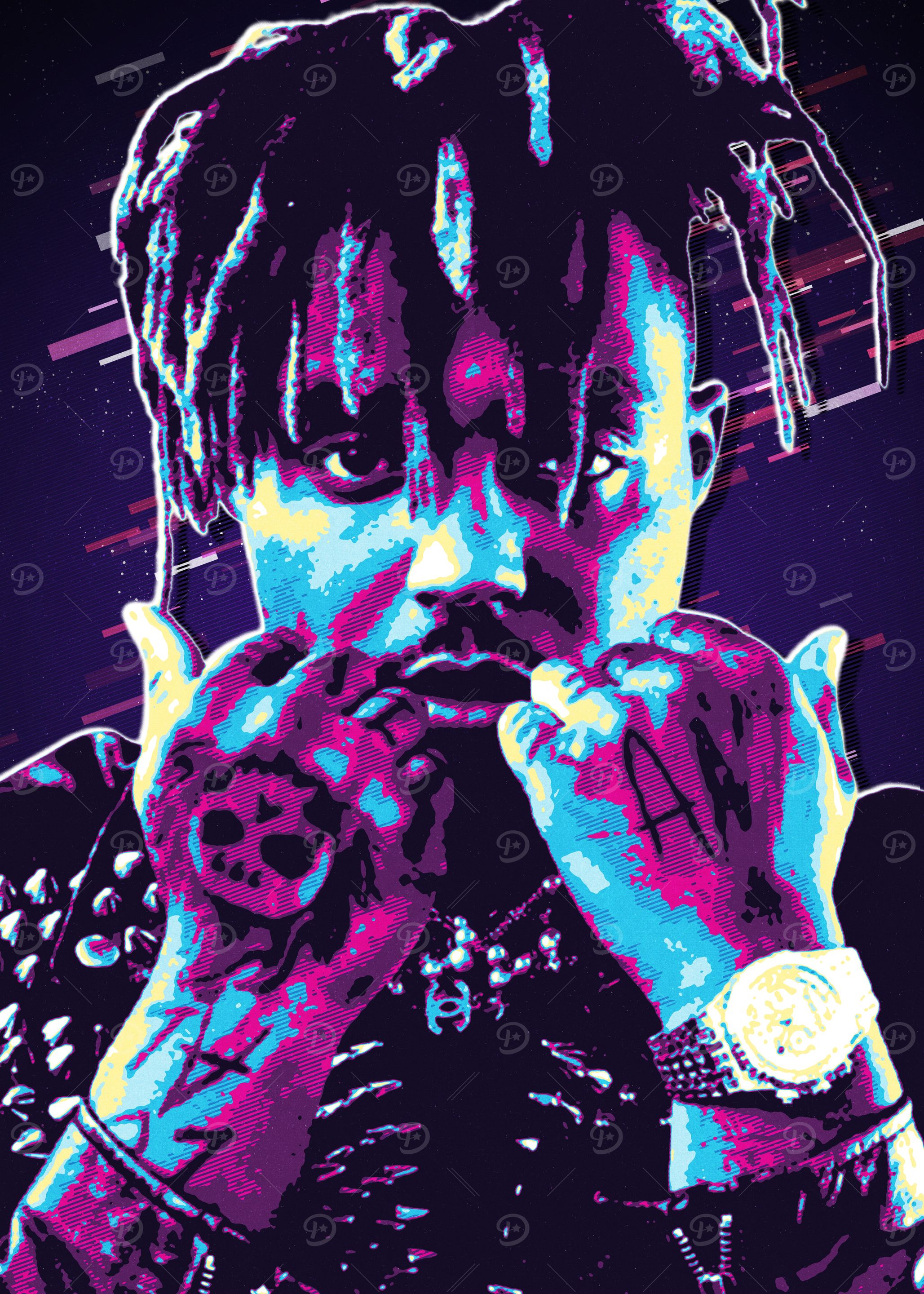 Juice WRLD 80s Retro Art