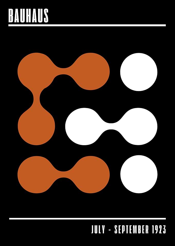 Bauhaus Geometric Poster