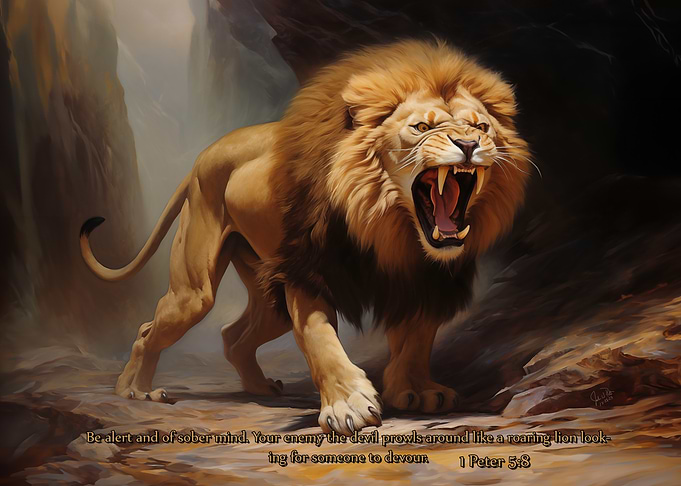 Prowling Lion