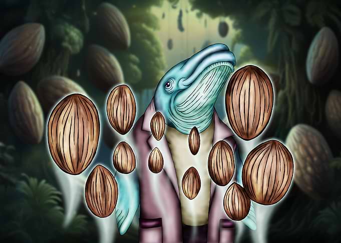 Whale Growing Ocean Almonds