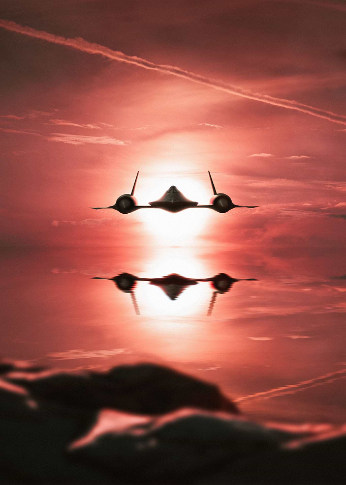 SR-71 Blackbird Sunset