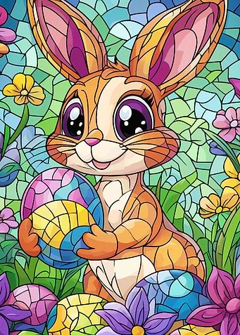 Easter Bunny with Eggs