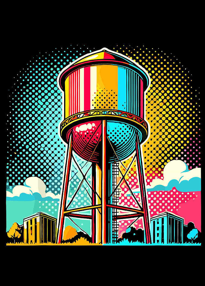 Water Tower Pop Art