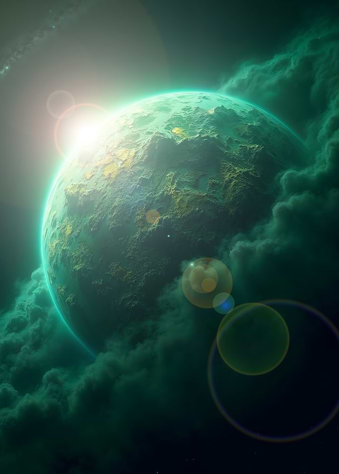 Green Planet in Space