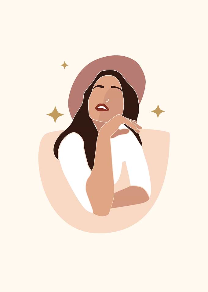 Woman with Stars