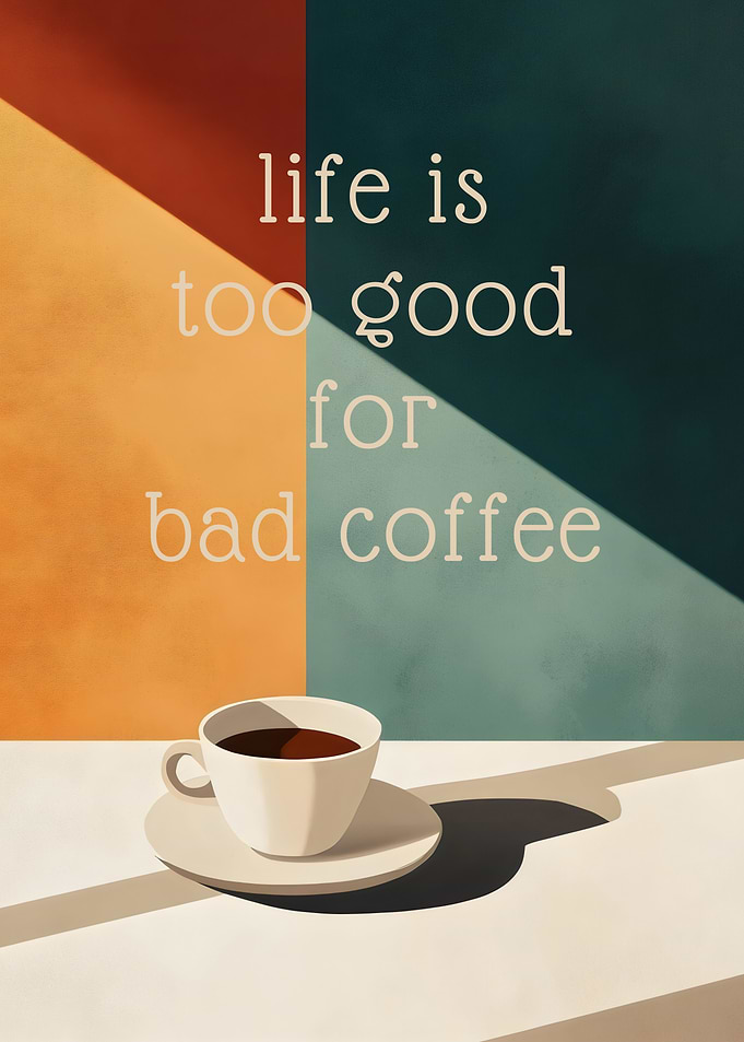 Life Is Too Good For Bad Coffee