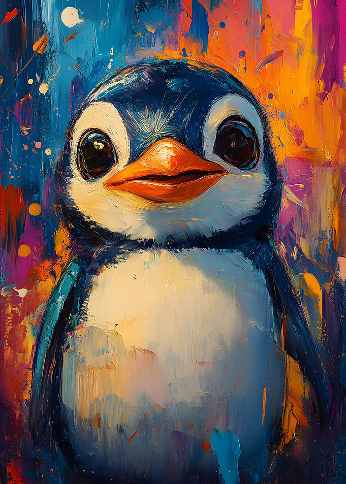 Cute Penguin Painting