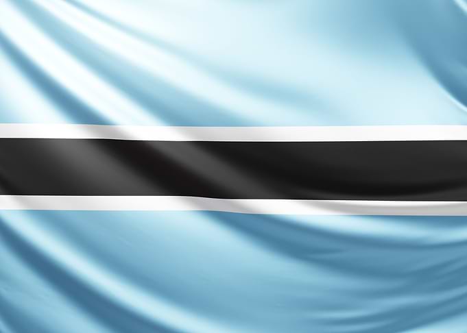 Botswana Flag, realistic flag of bostwana