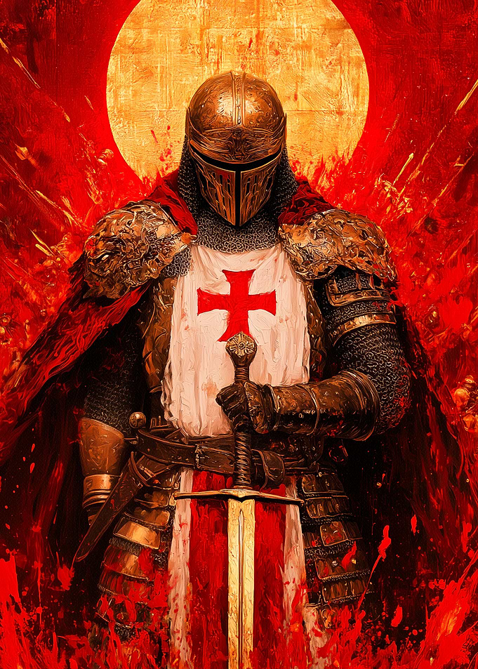 Templar Knight Painting