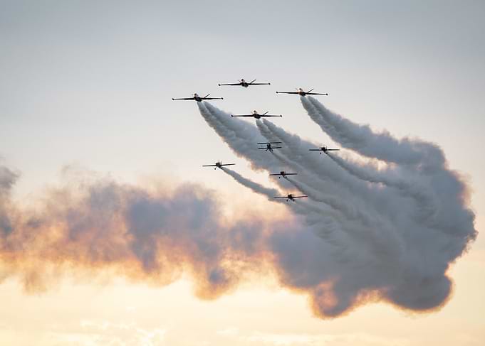Air Show Smoke Trails