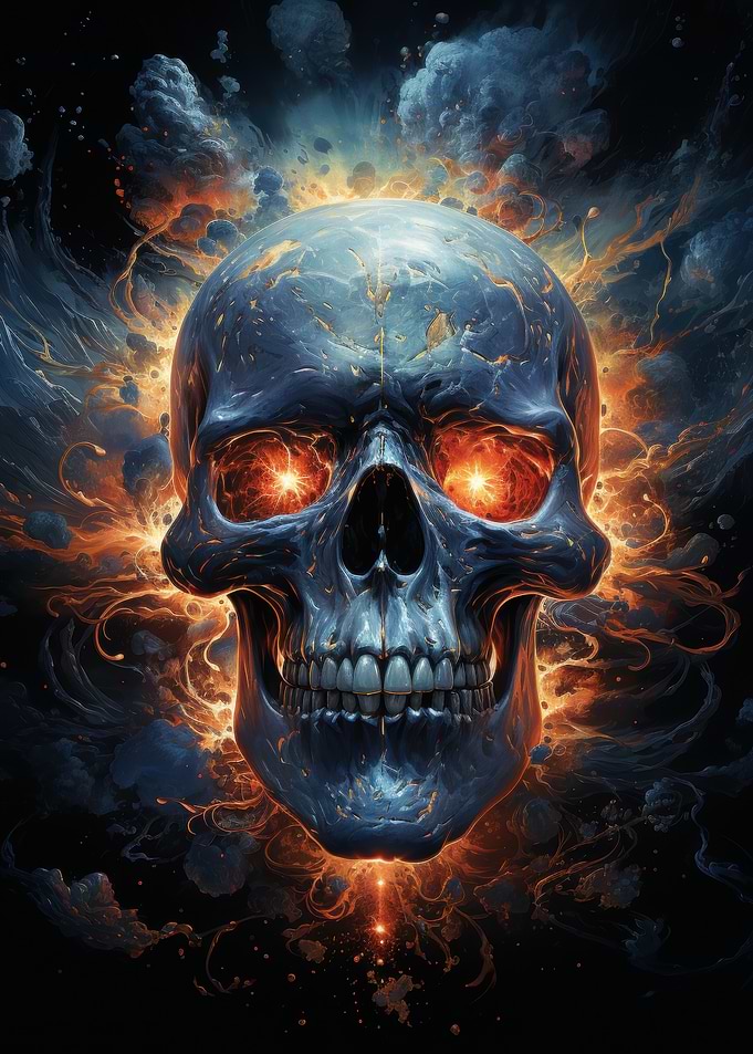 Fiery Skull