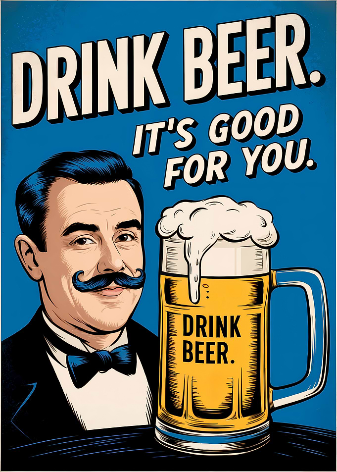 Drink Beer Propaganda Poster