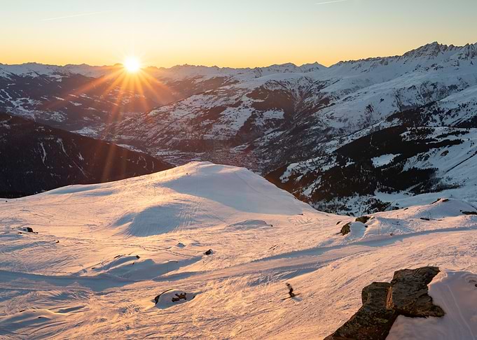 Sunset Ski Slope