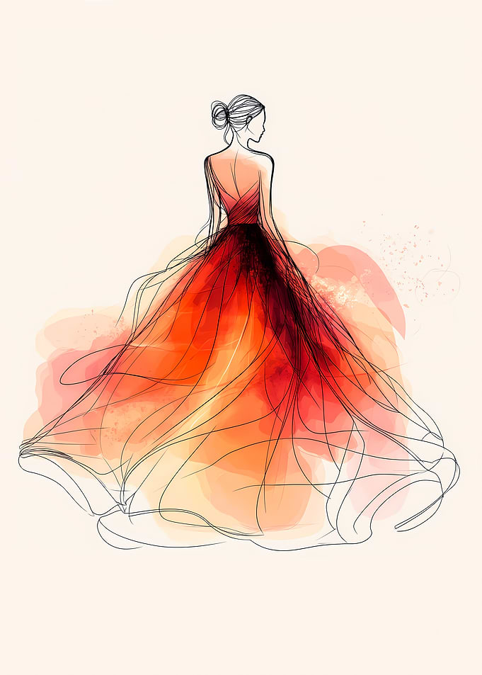 Woman in Red Dress