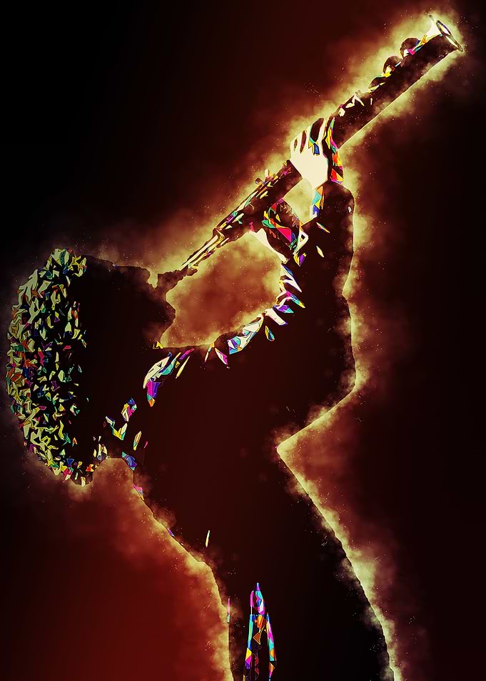 Saxophone Player Silhouette