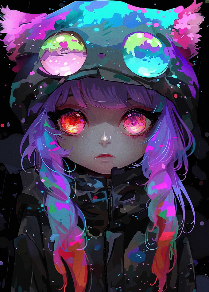 Anime Girl with Cat Ears Hoodie