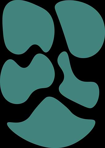 Abstract Teal Shapes