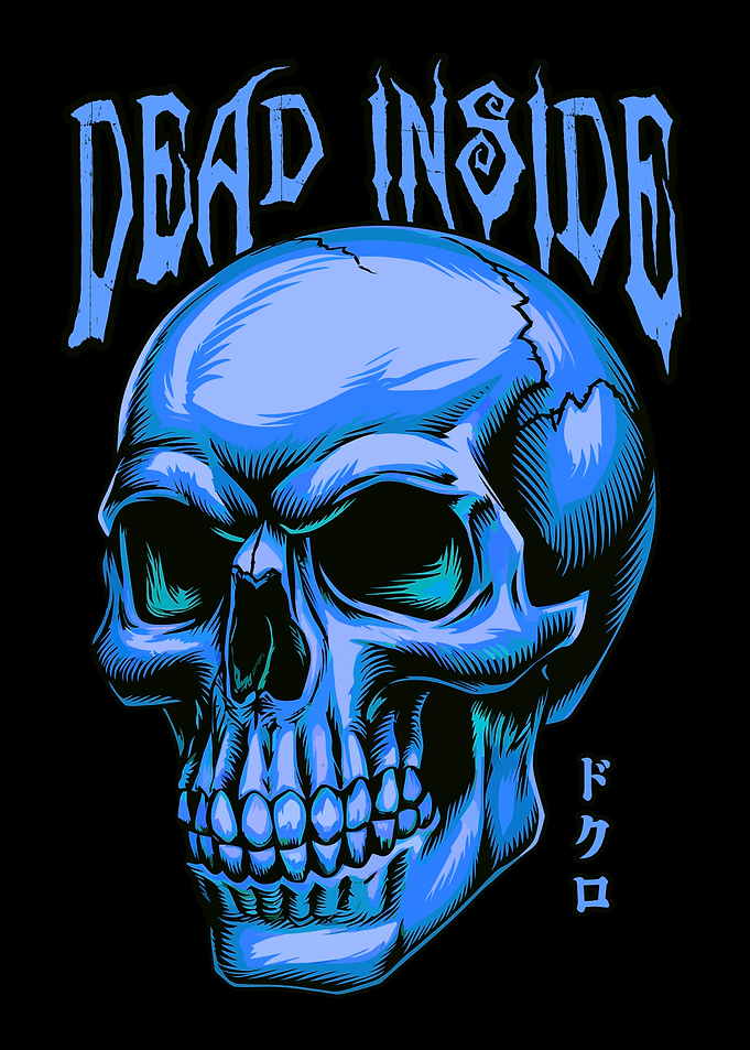 Blue Skull Dead Inside