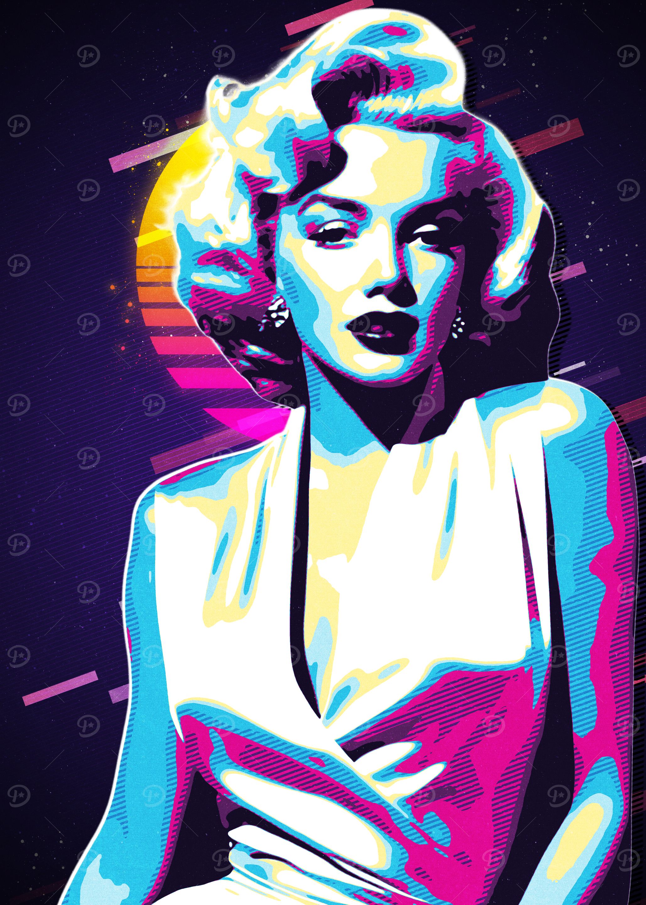 Marilyn Monroe Retro Art