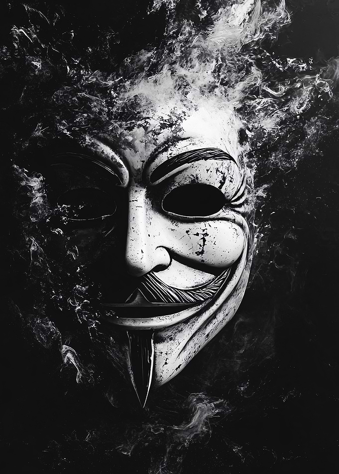 Anonymous Mask in Smoke