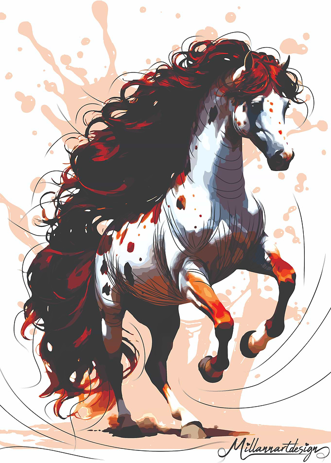 Spot - Ginger Horse Watercolor